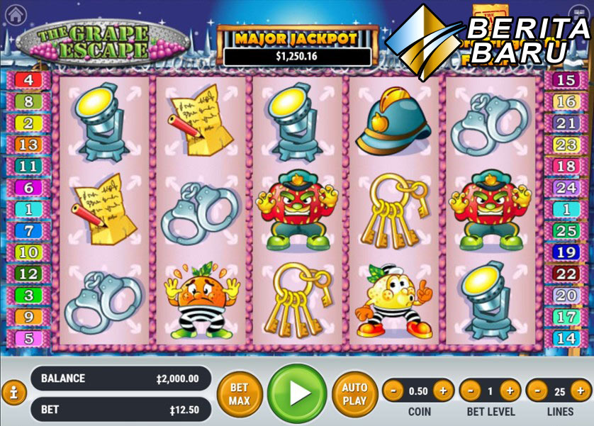 Bandar Game Judi Slot Online Habanero Terpopuler The Grape Escape