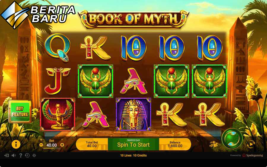 Permainan Judi Slot Online Spade Gaming Terpopuler Book Of Myth 